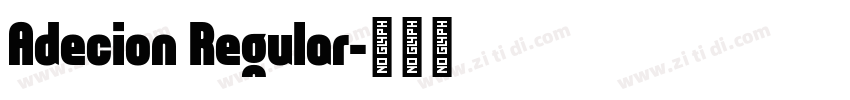 Adecion Regular字体转换